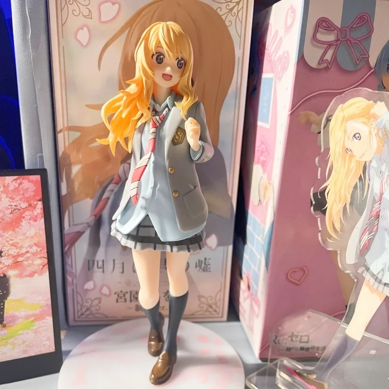 

Judai Original TAITO Coreful Your Lie in April Kaori Miyazono School Uniform PVC Action Figure Model Doll Toys Gifts