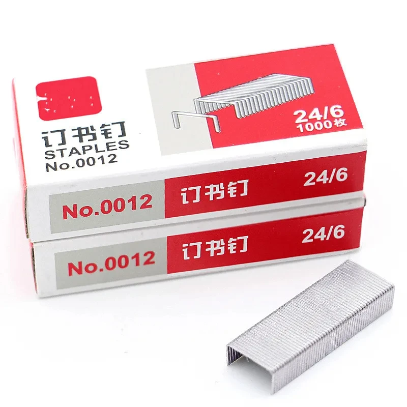 1pcs 0012 Staples12# 1box 24/6 General-purpose Staples No. 12 Staples Learning Office Supplies Books Nails stapler pin