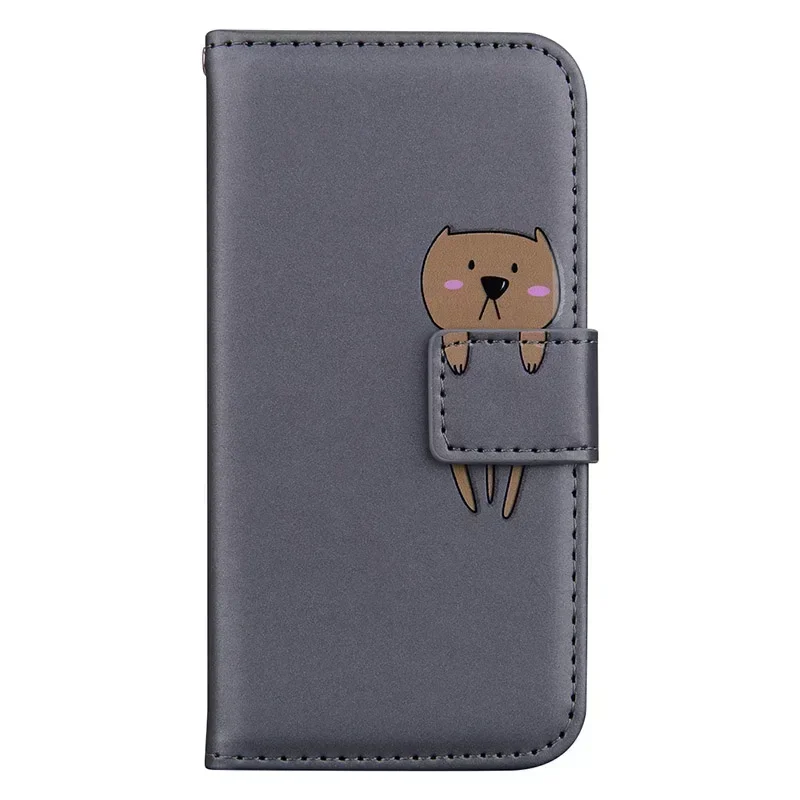 Lovely Animal Design Flip Leather Phone Case