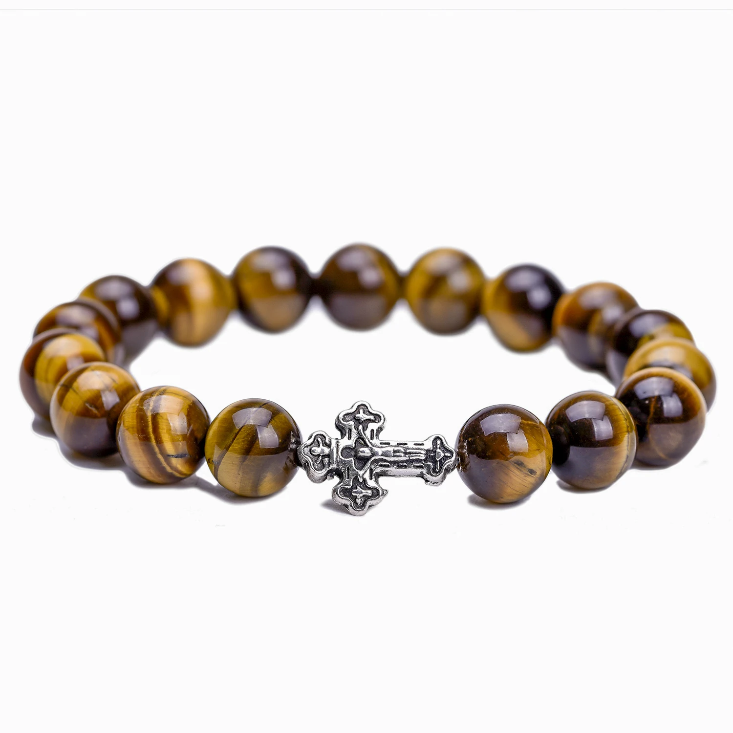 Pulsera De Cuentas De Piedra Clásica Para Hombr Y Mujer, Pulsera De