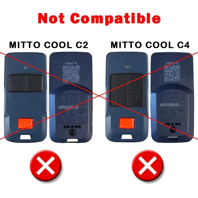 BFT MITTO2 MITTO4 MITTO 2 4 B RCB 02 04 KLEIO B RCA TRC1 TRC2 TRC4 Garage Door Remote Control 433MHz Rolling Code 3