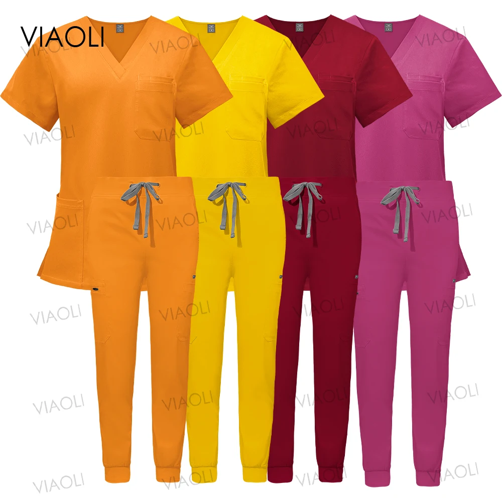 New Operating Room Uniform Hospital Working Scrub Set Medical Supplies Nurse Dental Surgery Suit Beauty Workwear Scrub Top Pants nurse uniform 13 colors medical scrubs suit hospital work set surgery uniform spa beauty work clothes clinical dentist top pants