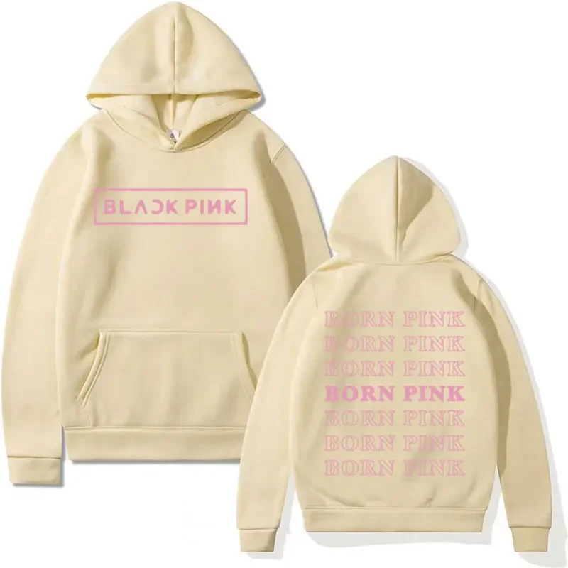 Black Pink Graphic hoodie men Fashion Aesthetic Harajuku Kpop Streetwear y2k clothes Sweatshirt fall/winter Fleece pullover male 6