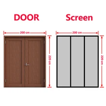  DTGJ Magnetic Door Screen Mosquito Net Custom Size Summer Anti insect Mesh Automatic Closing Curtain Applicable to glass doors 