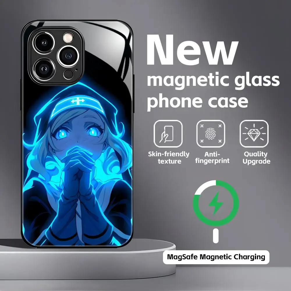 Black Clover Glass Magnetic Phone Case - Anime Design