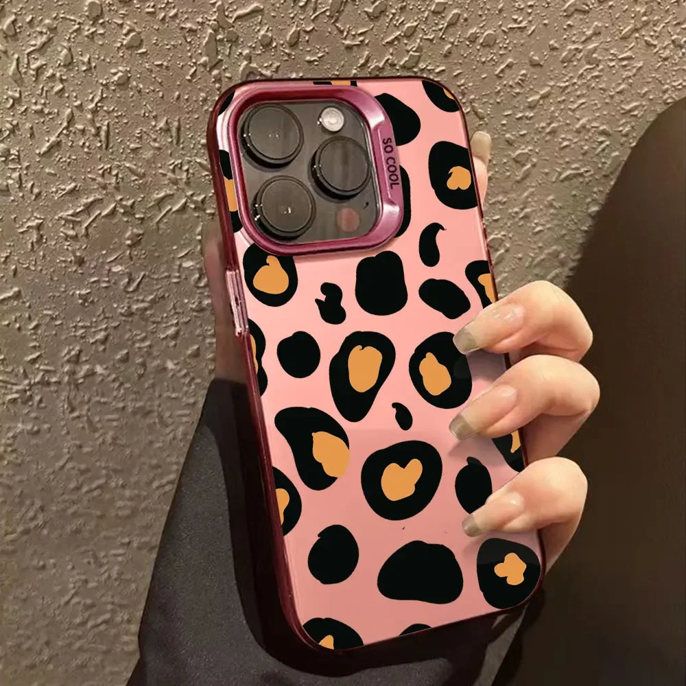 Luxury Leopard Color Silver IMD Phone Case
