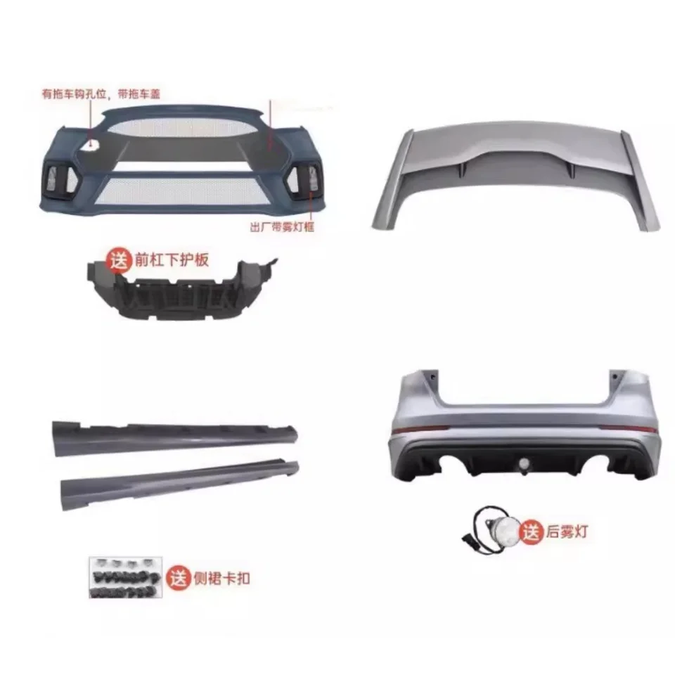Kit Carrosserie Complet Pour Ford Focus MK3 5 Portes - Jupe Avant, Spoiler, Jupe Arrière - En Fibre De Verre à Peindre - Neuf