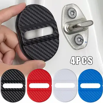 Universal Car Door Lock Protective Cover 4PCS Self-adhesive Car Decorative Accessories Car Door Lock Anti Rust Sleeve 1