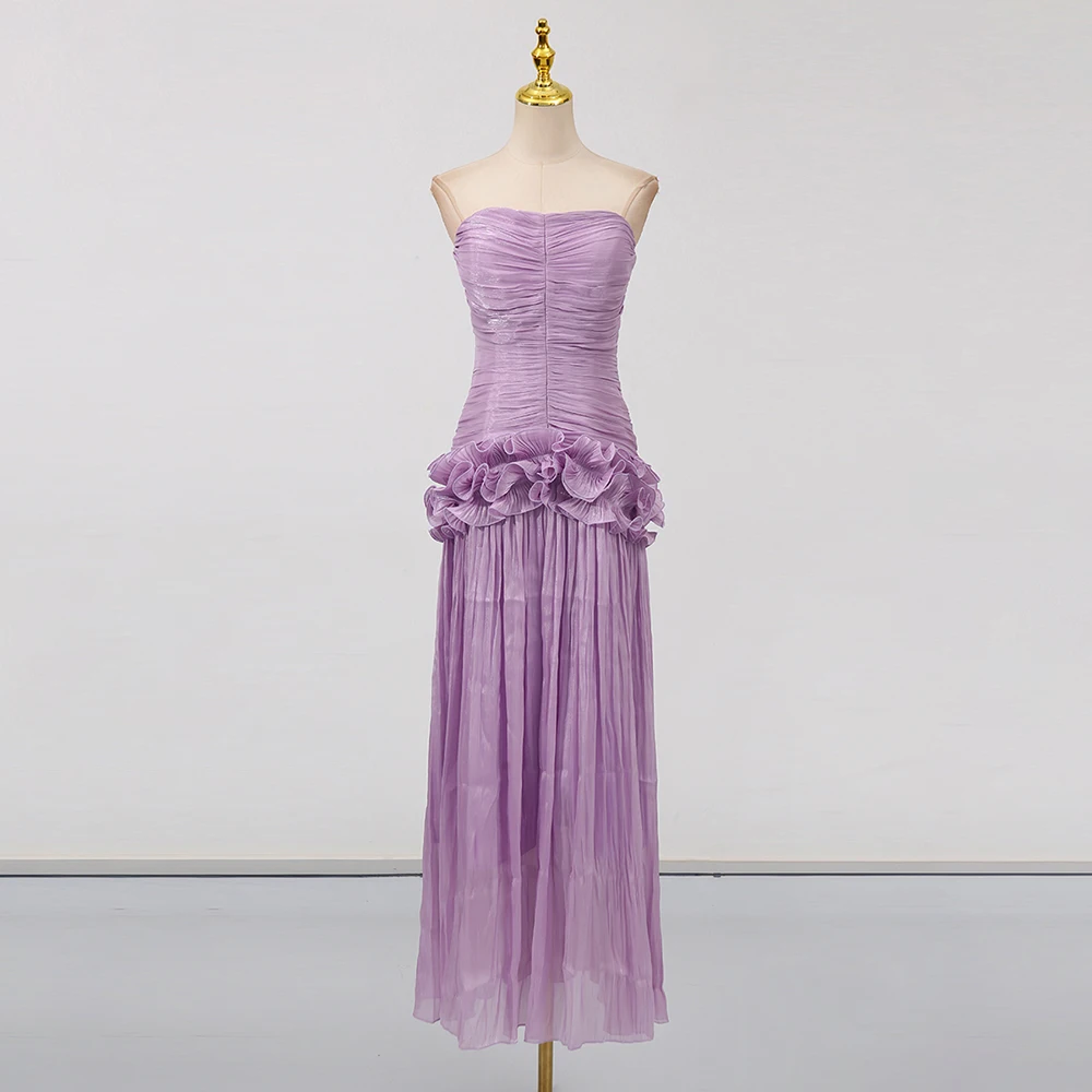 الصلبة تقسم طيات فساتين التخسيس للنساء مائل الرقبة...