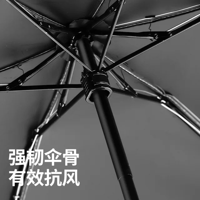 Bőr Tok Cipzáras Táska Mini Összecsukható Fényvédő Esernyő Nők Számára Napfényes Nap És Uv Védelem Kis Hordozható Zseb - Image 4