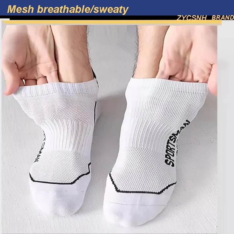 Sports Socks Fitness Sports Socks Sport Socks 5/10Pairs Men Ankle Socks Breathable Soft Sports Socks Mesh Casual Athletic Summer Thin Cut Short Sokken Size 38-44