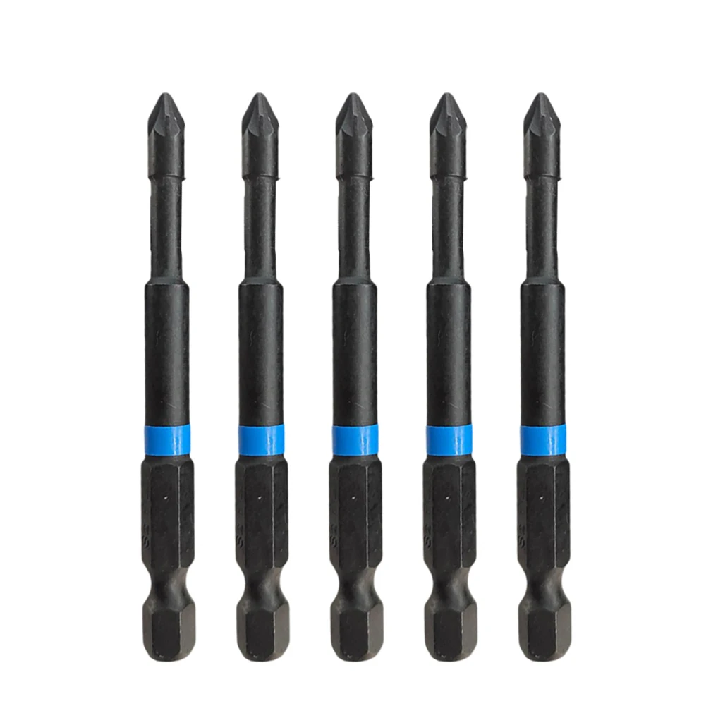 5 stücke PZ 1 PZ 2 PZ3 Schraubendreher-bits 75mm Set 1/4 Zoll Sechskantschaft Magnetische Legierung Stahl Fahrer Bit handwerkzeuge – Detail 4