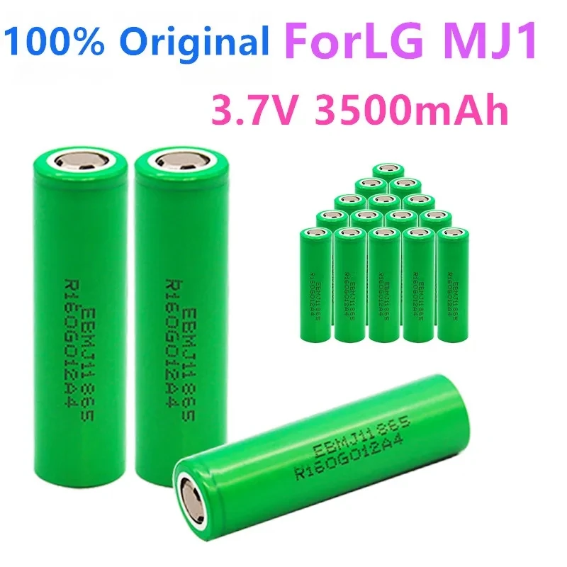 100 Original MJ1 3.7 v 3500 mah 18650 Lithium Rechargeable Battery For