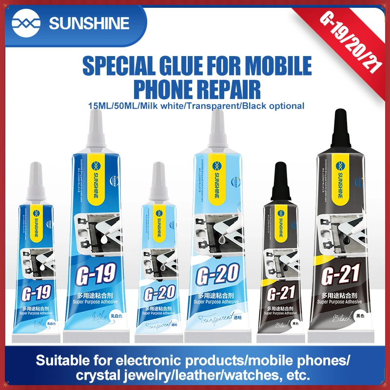 

SUNSHINE G-20 G-21 50ML Strong Super Glue Adhesive Suitable for DIY LCD Screen Phone Case Glass Jewelry Watch Repair