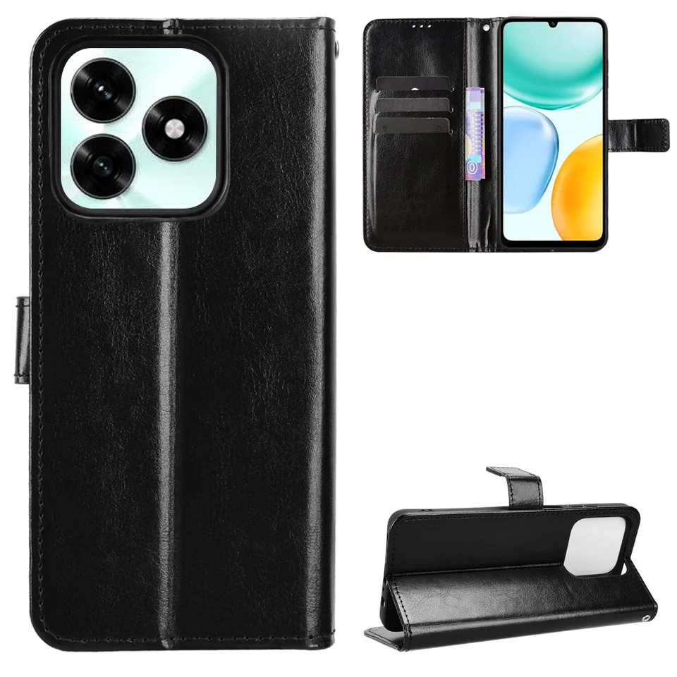 For Huawei Honor X5C Case Luxury Flip PU Leather Wallet Lanyard