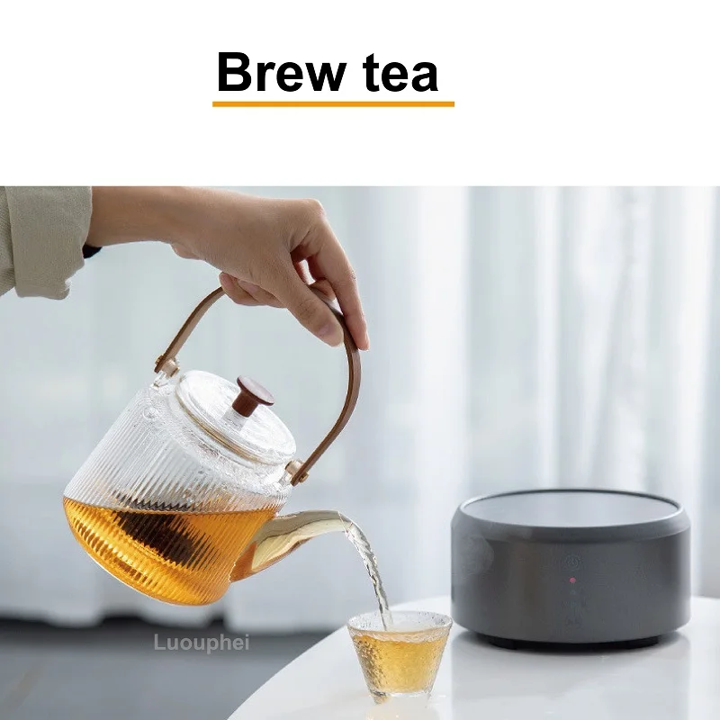 Description Picture 6 of item1200W Electric Ceramic Stove Coffee Brewing Base Heater 3 Gear Adjust Home Tea Maker Mini Portable Water Boiler Auto Keep Warm
