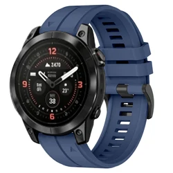 Durable Waterproof Silicone Band for Outdoor Sports Watches (Midnight Blue)