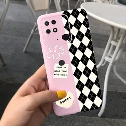 Lovely Pattern Candy Color Silicone Phone Case - Soft TPU Cover for Redmi 10 2022 (Fluorescent Green)