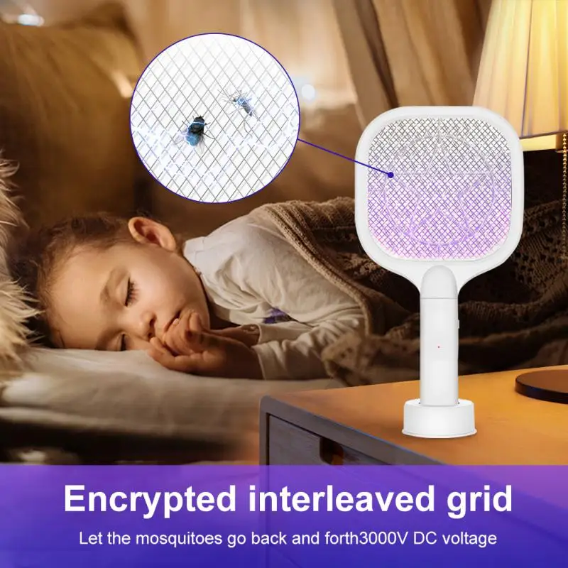 

Versatile Bug Zapper Compact And Portable Design Insect Racket Outdoor Activities Mosquito Killer Rechargeable Via Usb Powerful