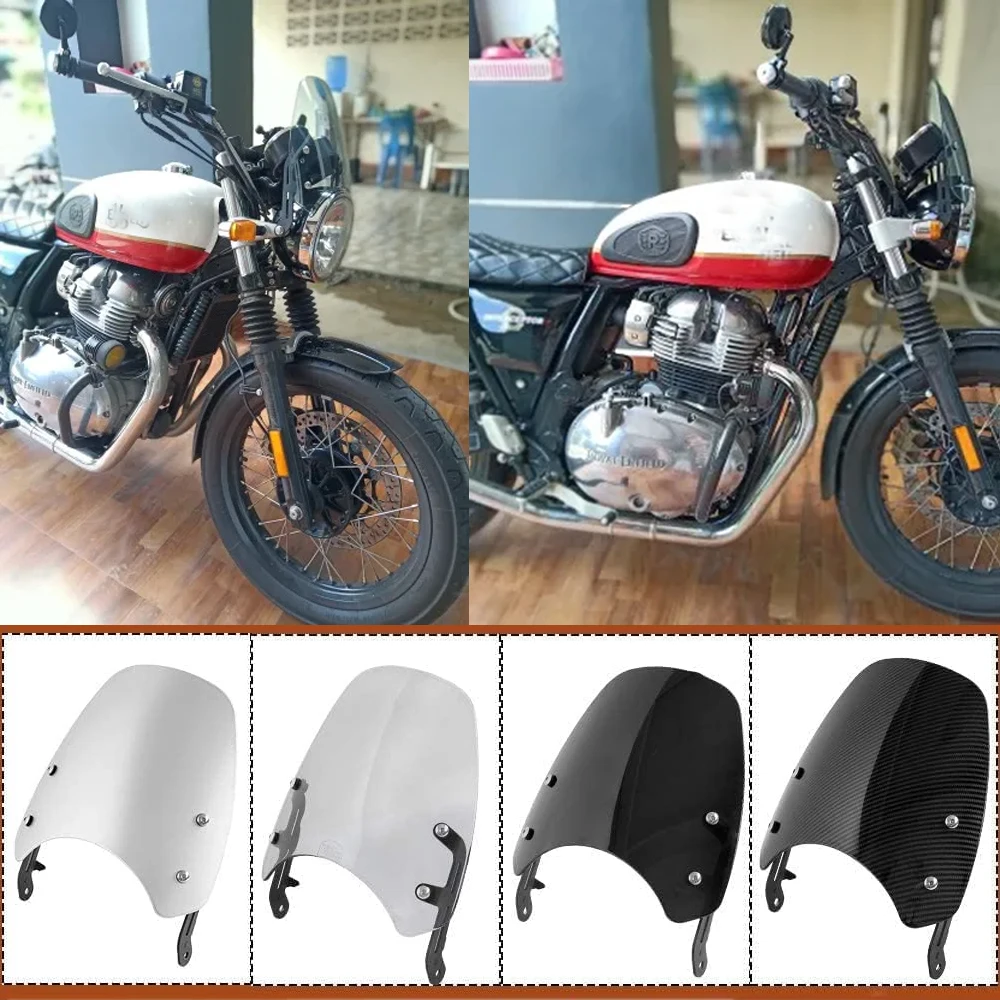 Moto Parabrezza Pare-Brise Per Royal Enfield Interceptor 650 Accessori Per Parabrezza Deflettore Del Vento Staffa Per Carenatura Dello Schermo
