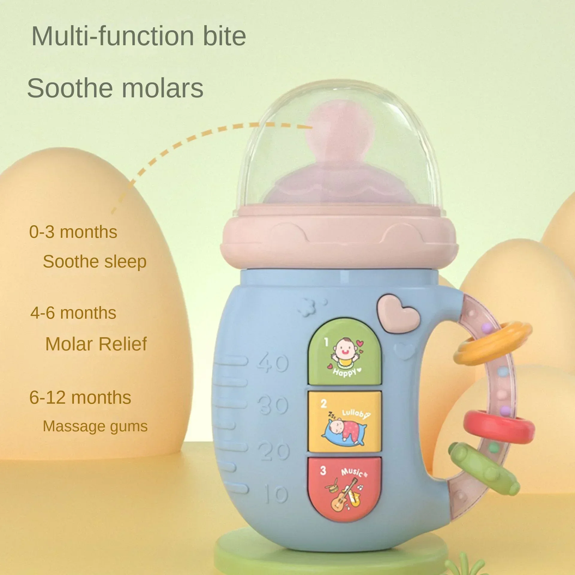 Baby Toys educational Newborn Light Music Electric Comfort Bottle Rattle Chinese English Early Education Mobile toddler toys 2
