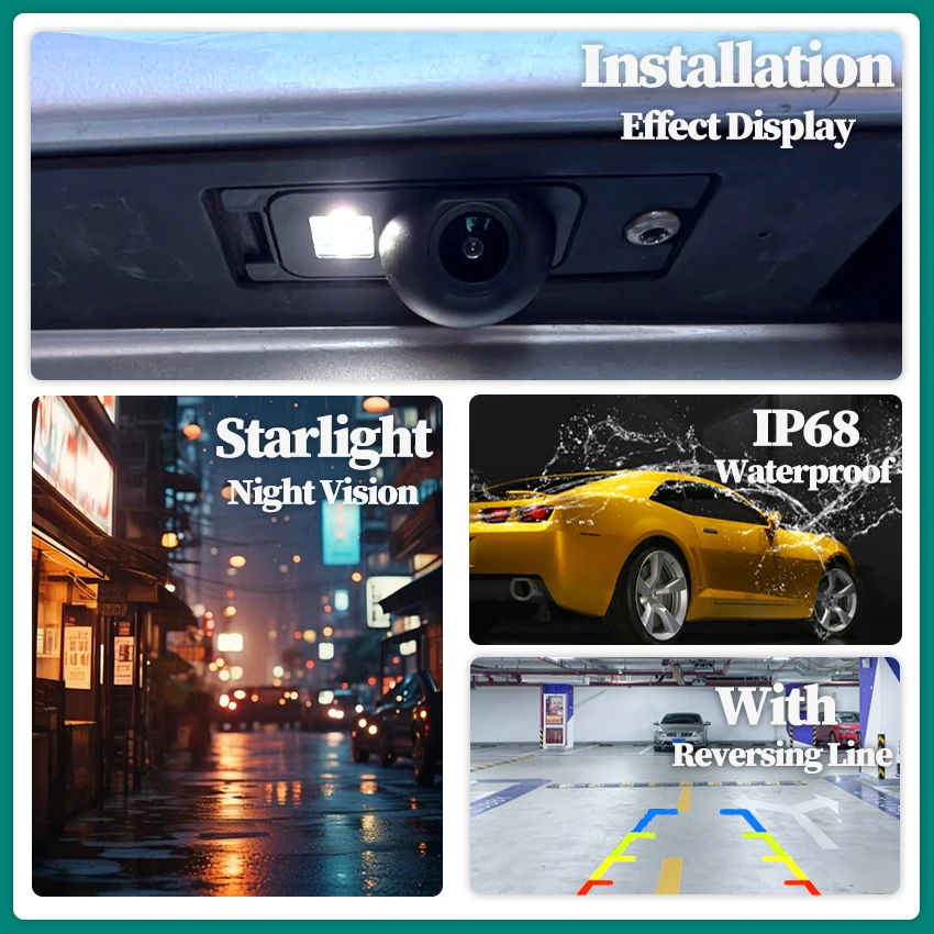 CCD Full HD Fisheye Telecamera posteriore per Mercedes Benz Classe B W245 2005 2006 2007 2008 2009 2010 2011 Car Reverse Monitor - immagine 4