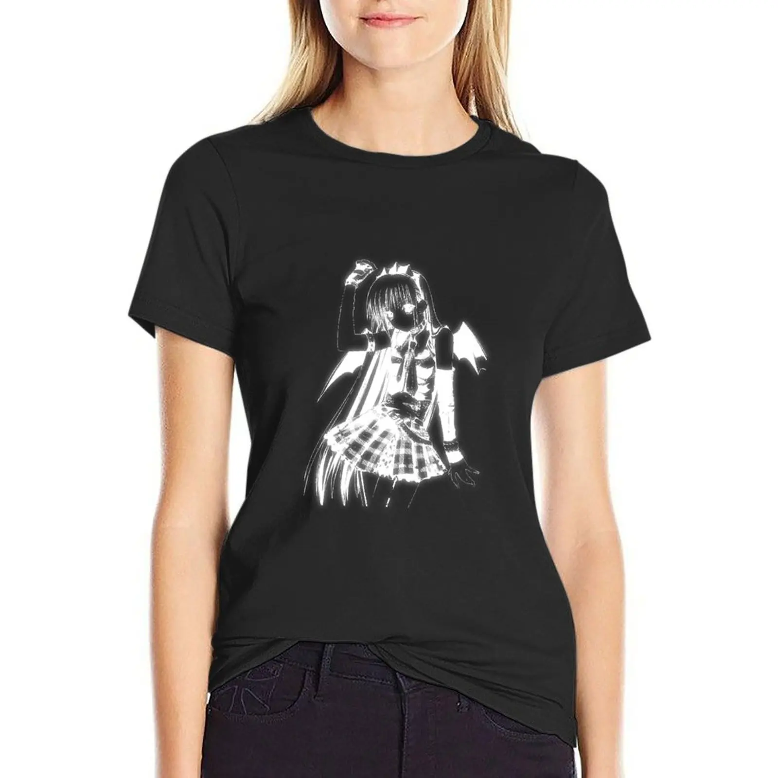 

anime T-shirt summer tops korean fashion t-shirt dress for Women sexy