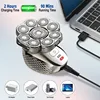 4D Head Shavers for Bald Men, Upgraded 9 Floating Heads 6-in-1 Rechargeable Waterproof Wet Dry Bald Head Shavers for Men 5