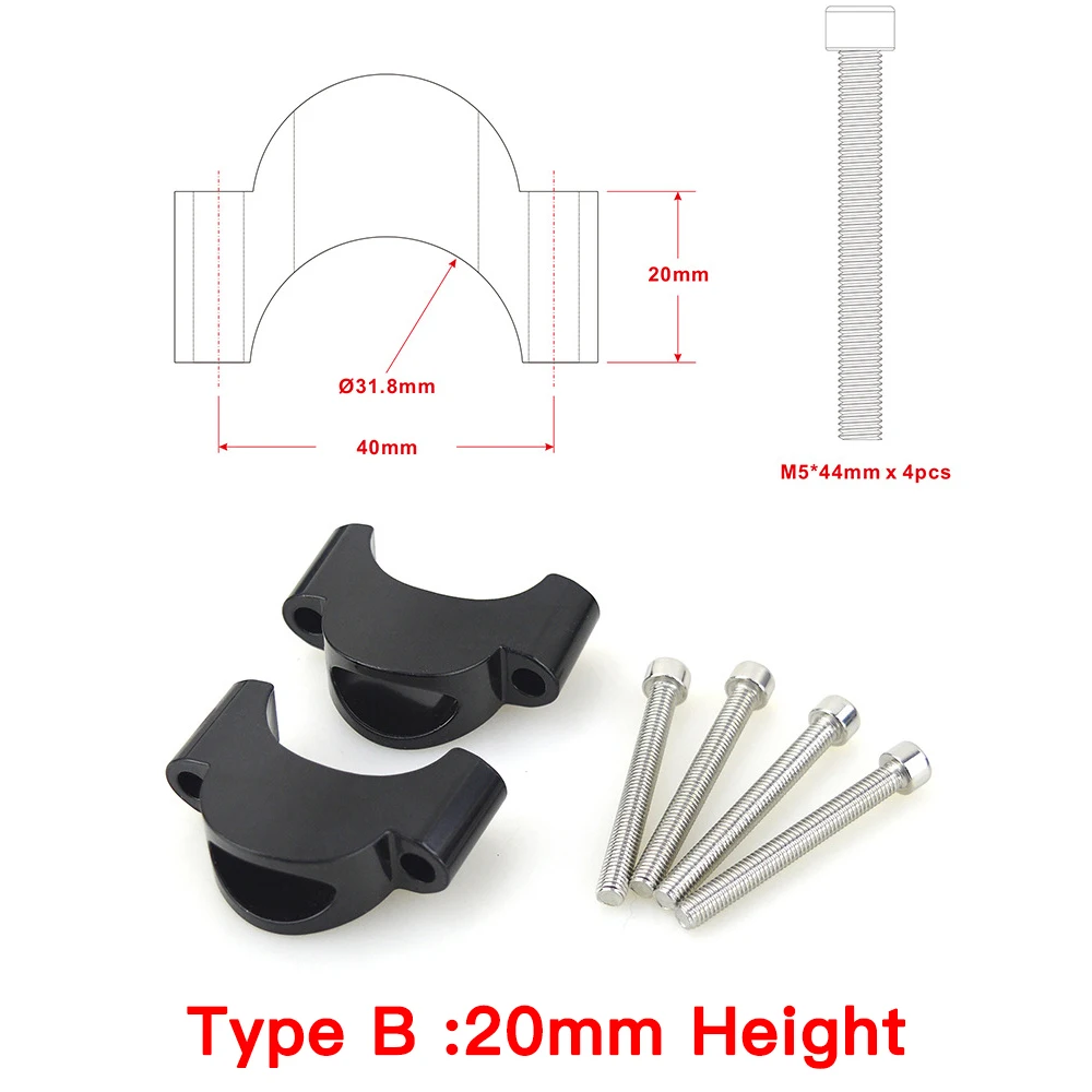 Aluminum Alloy TT Aerobar Riser Spacer for 31.8mm Handlebar – Triathlon Road Bike Extension Kit (Modular 10mm/20mm Stackable