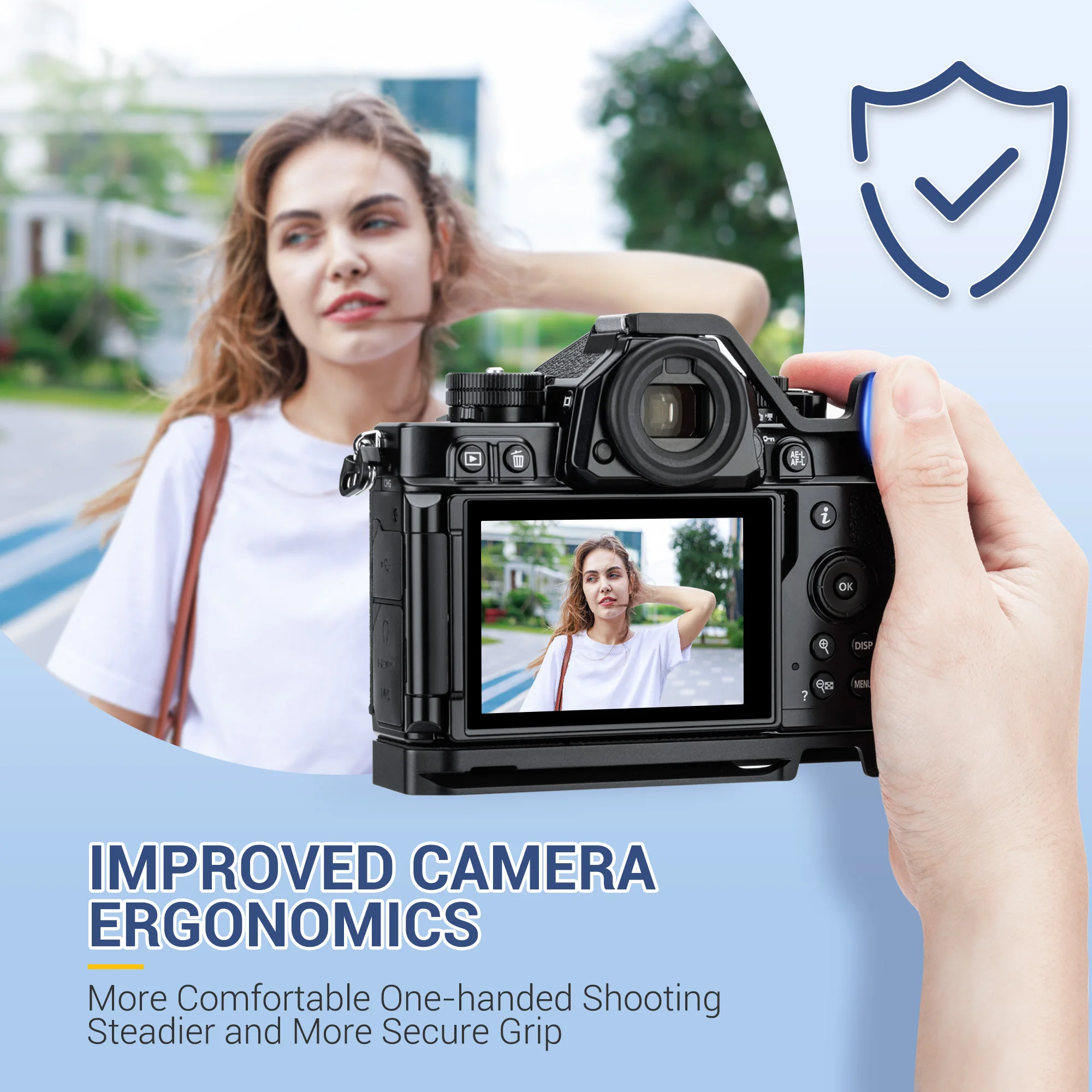 JJC Camera Metal Hot Shoe Thumbs Up Hand Grip Hotshoe bracket for Nikon ZF camera accessory