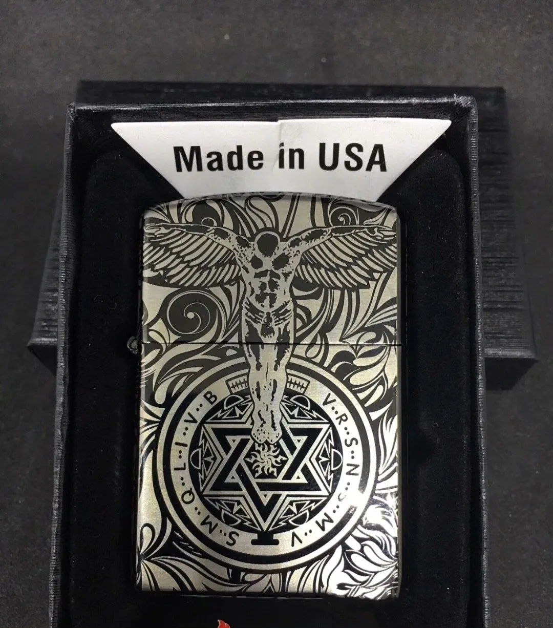 Zippo 5D Angel Pentagramma Storm Lighter Collection In Box