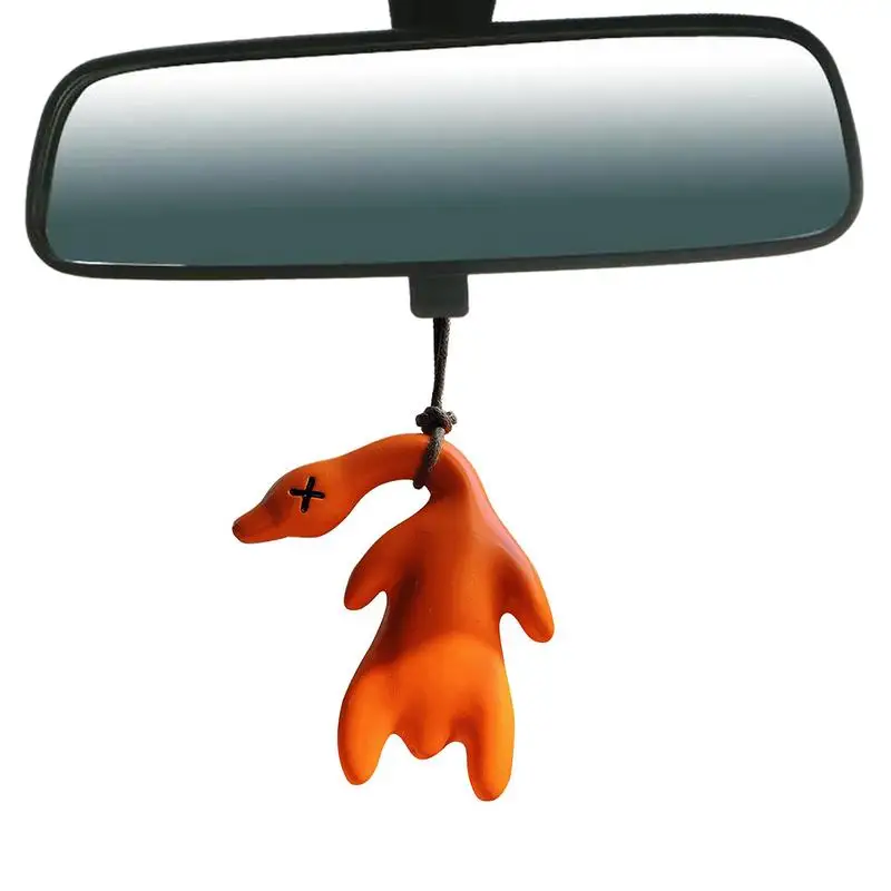 

Аниме, украшения для автомобиля, качающаяся утка, подвесное украшение для автомобиля, милые обжаренные аксессуары для интерьера автомобиля