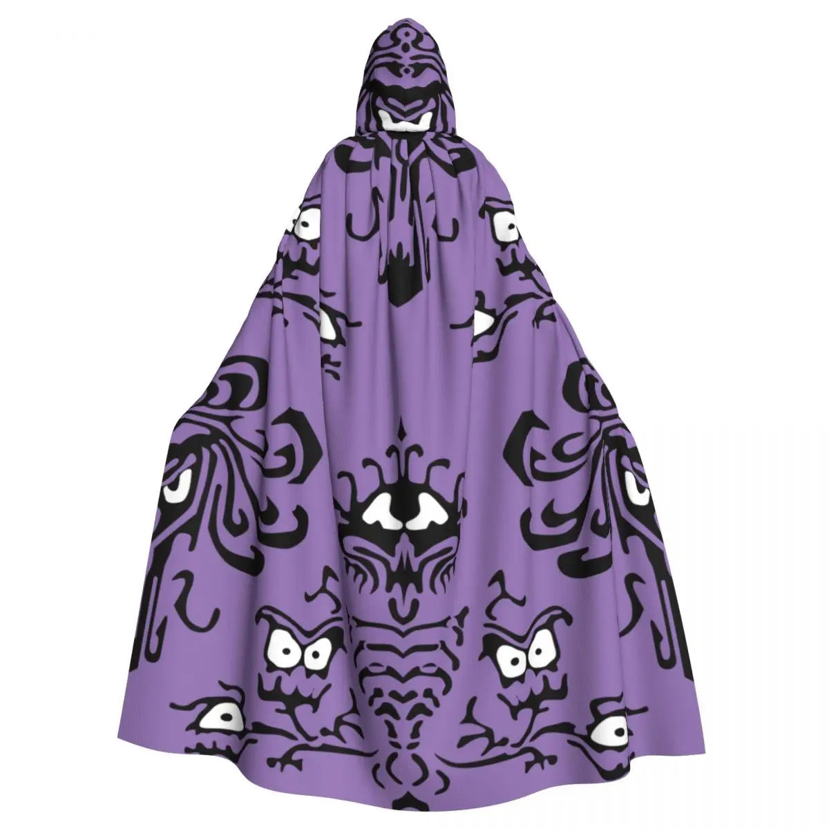 Ghost Spider Haunted House Toile Hooded Cloak Polyester Unisex Witch Cape Costume Accessory