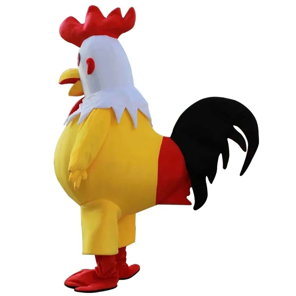 

Rooster Mascot Costume Wearable Halloween Carnival Christmas Party Cartoon Doll Costume Funny Animal Chicken Performance Set