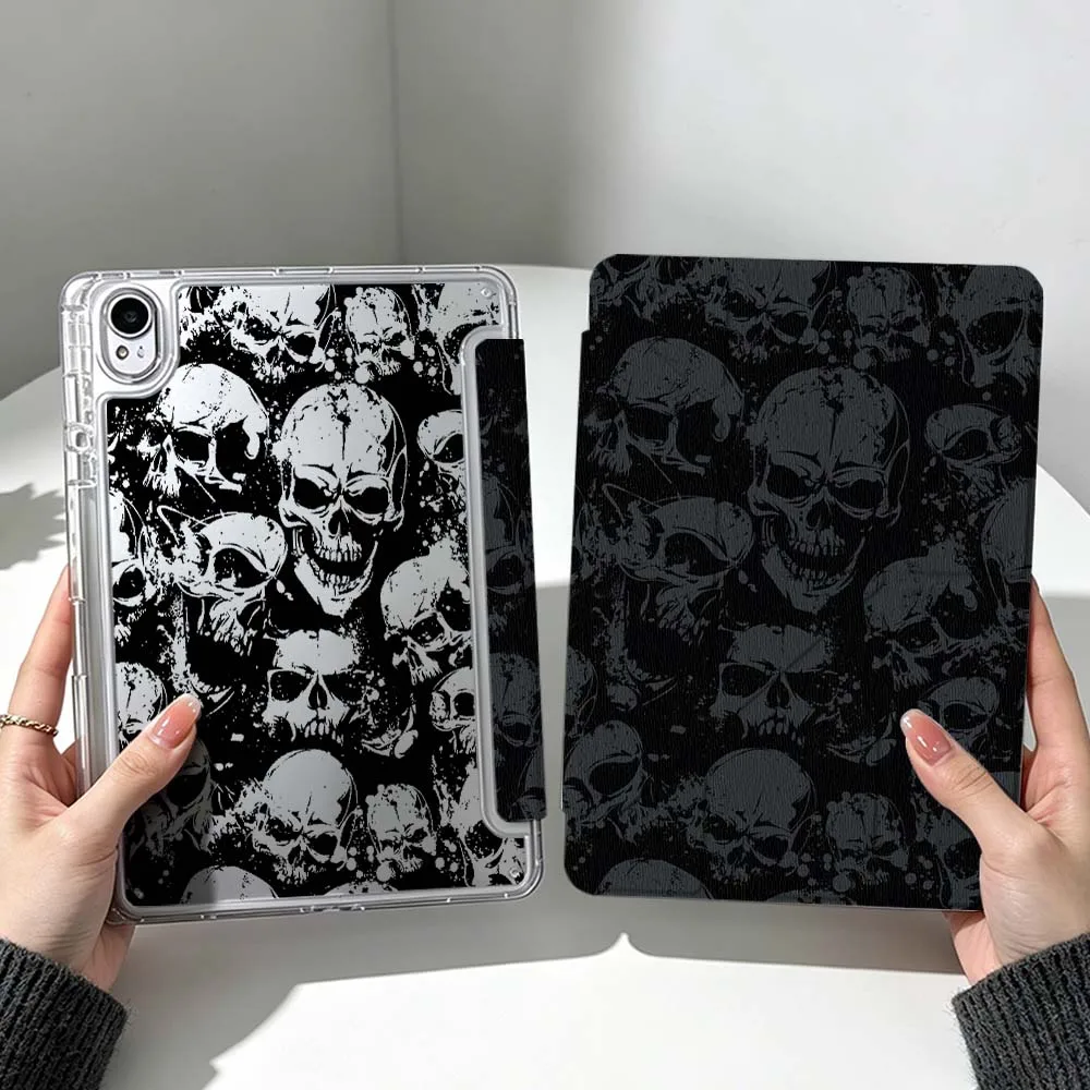 Black Skull Pattern Soft Tablet Case