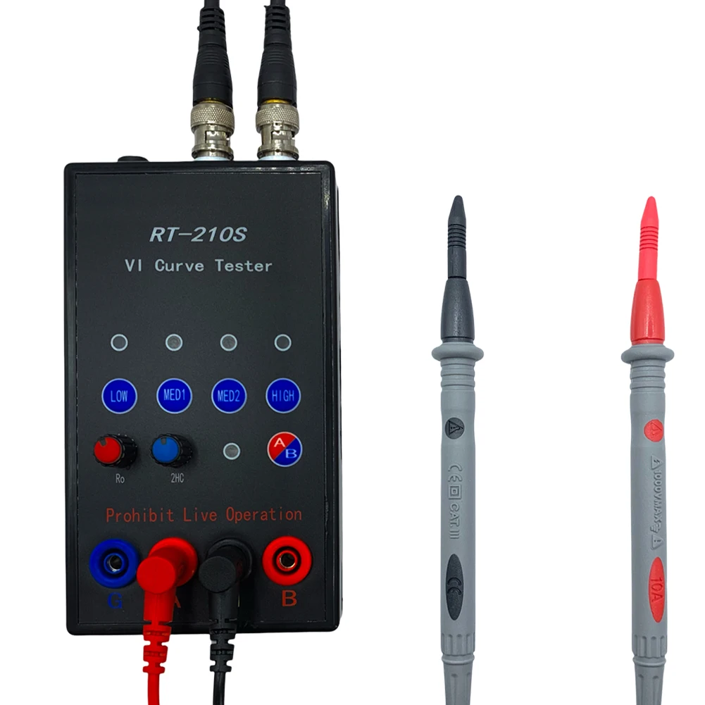RT-210S VI 곡선 테스터 듀얼 채널 동시 디스플레이 휴대용 회로 기판 온라인 감지 ASA 테스터 휴대용 VI 곡선 테스터