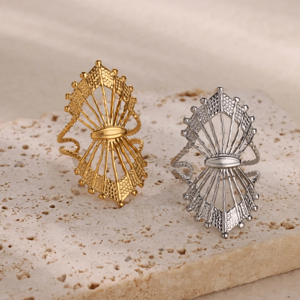 Gold Plated Stainless Steel Sea Shell Crab Rings Women Marine Organism Finger Ring Fashion Christmas Funny Jewelry Gift fashion rings,fashion ring
