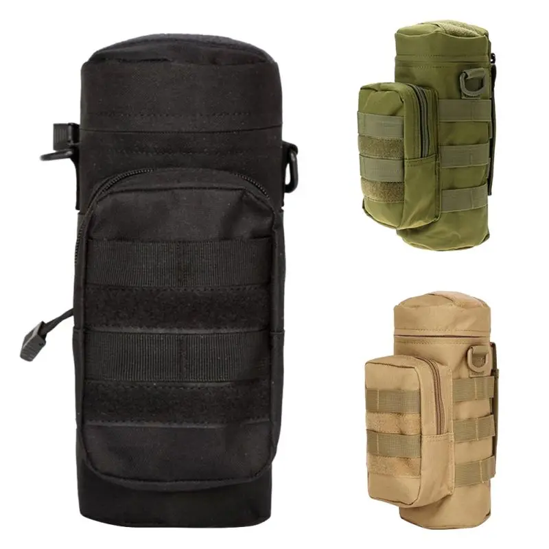 

Water Bottle Bag 1L 600D Nylon Outdoor Tactical Military Molle System Kettle Pouch Holder Hunting Accessories