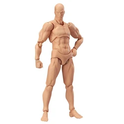 Comic Manga Artists Man and Woman Human Posture Action Figure Set (Brown - Man)