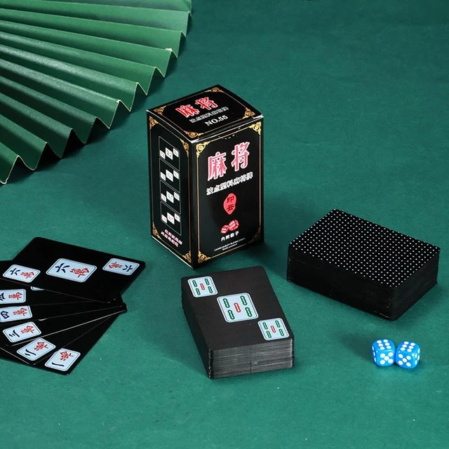 Juego de mesa impermeable Mahjong para padres, familiares y