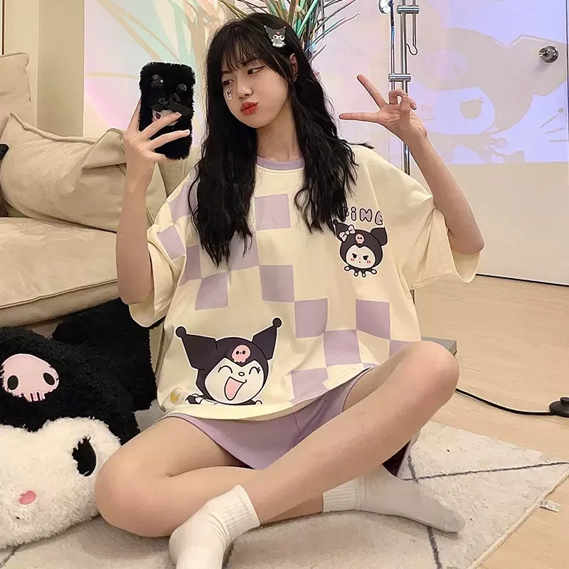 Kawaii Sanrio Kuromi Pajamas for Summer