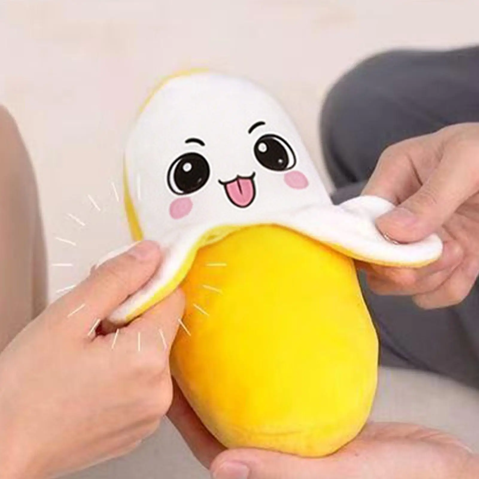 15cm 바나나 플러시 장난감, 흔들림 감지 기능이 있는 부드러운 바나나 인형, 생일, 명절 선물, 침실, 집, 소파, 자동차 장
