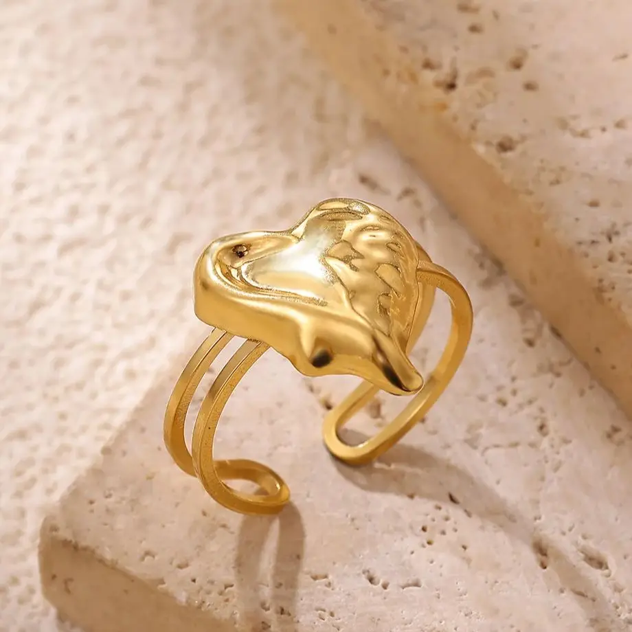 Stainless Steel Heart Ring for Women
