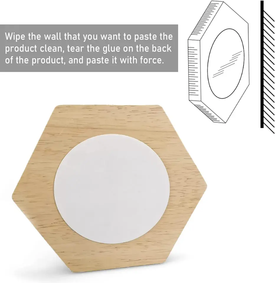 Support Mural En Nid D'abeille Pour Médailles - En Bois Avec Aimants, Design Hexagonal, Adhésif Puissant Au Dos