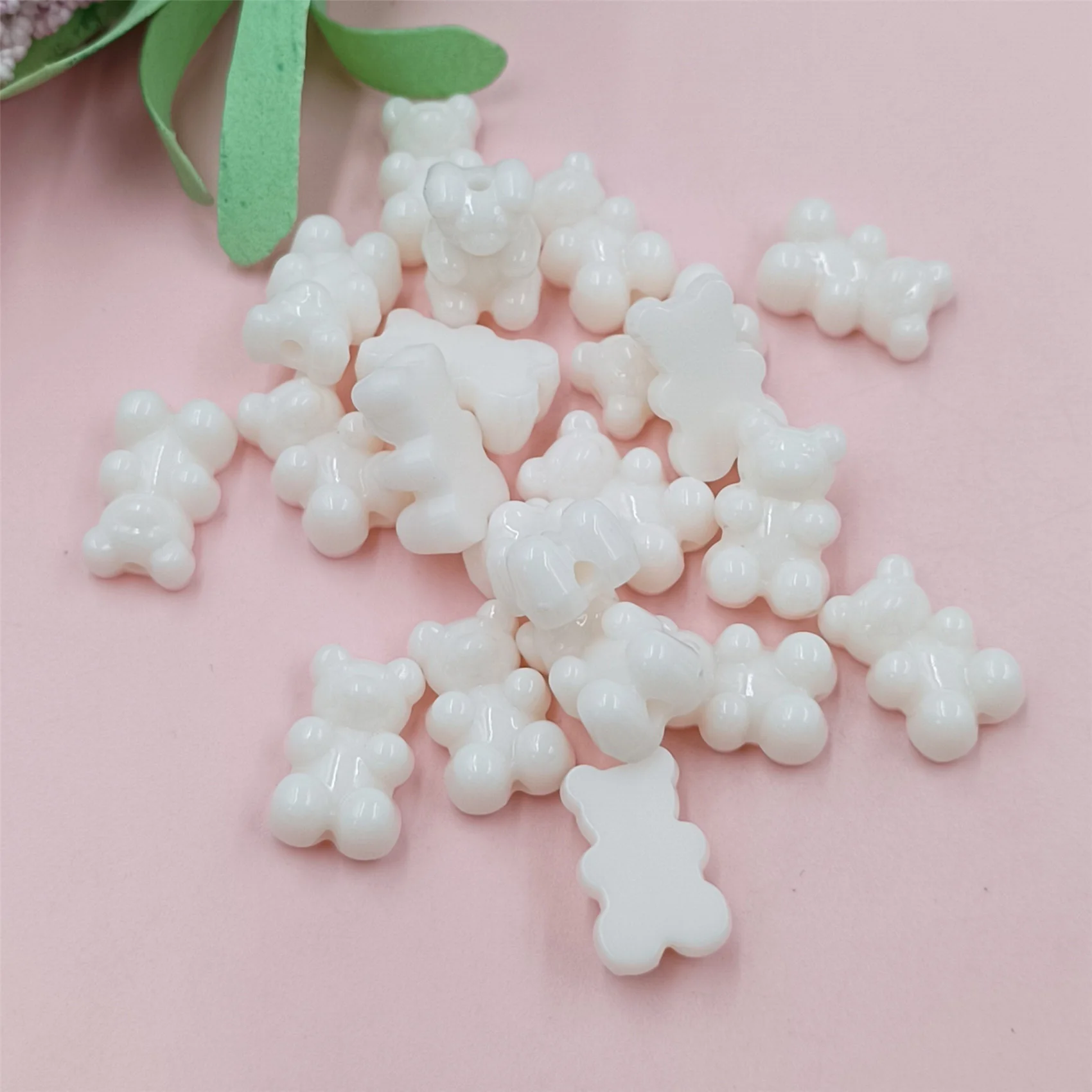 Colorful Acrylic Cartoon Bear Beads - 20pcs Set