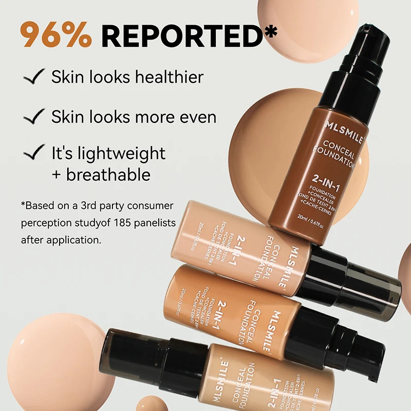 Matte Liquid Foundation Oil Control Concealer BB Cream Waterproof Lasting Full Coverage Natural Holding Makeup Face Base 2