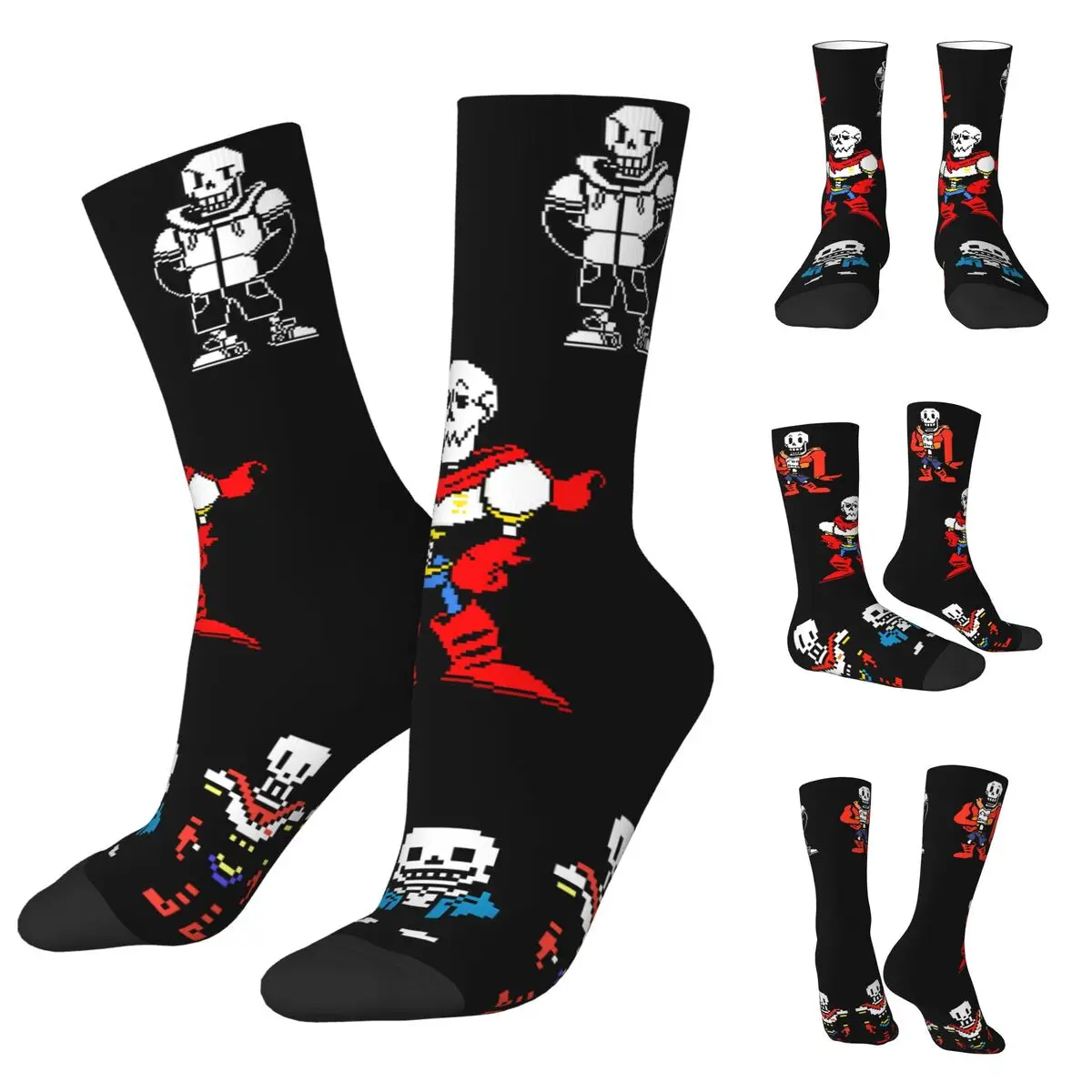 Sans And Papyrus Sprites Undertale Napstablook Men Women Socks,Beautiful printing Suitable for all seasons Dressing Gifts sans and papyrus sprites undertale napstablook men women socks windproof printing suitable for all seasons dressing gifts