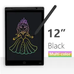 Interactive Children's Digital LCD Drawing Tablet - Creative Learning and Play Tool (Black  Multi - color)