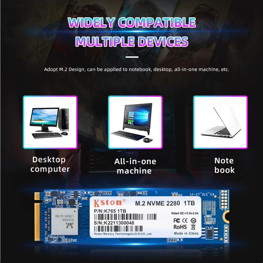 Kston Ʈ º ũž  ϵ ̺ HDD, M.2 PCI-e NVMe 2280 SSD, 128GB, 256GB, 512GB, 1TB, 2TB