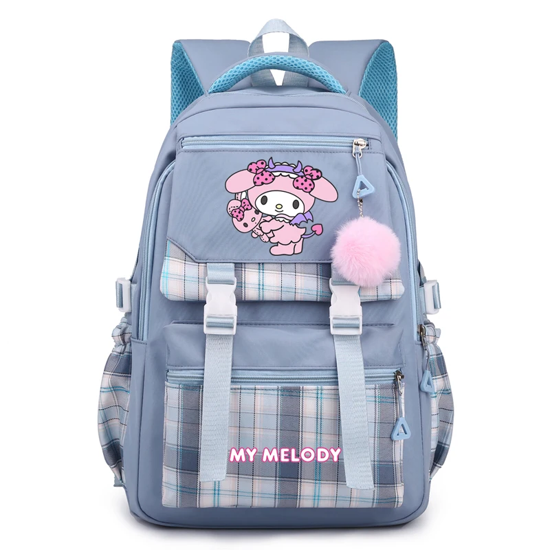 

Kawaii Sanrio Melody Backpack for Girl Boy Anime Printed Bookbag Women Bag Student Teenager Children Knapsack Schoolbag Rucksack